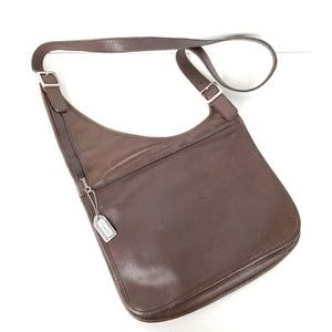 Coach Leather Satchel cross body bag Brown vintage